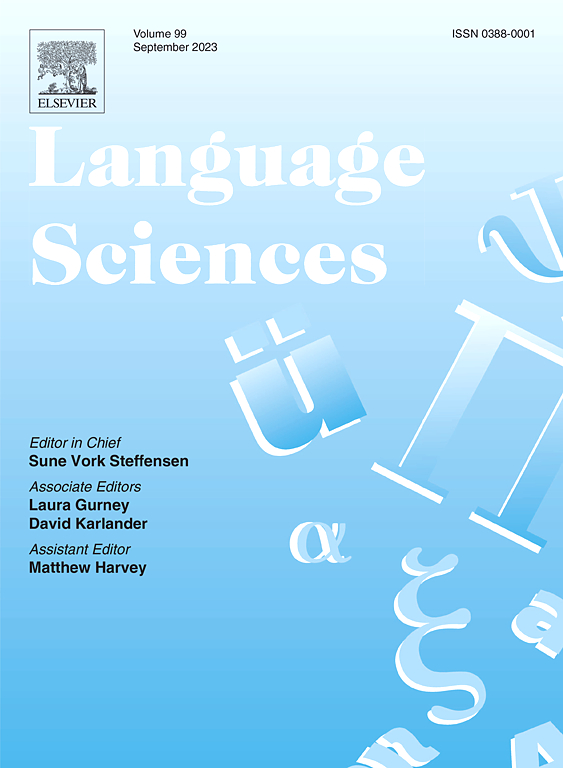 Go to journal home page - Language Sciences